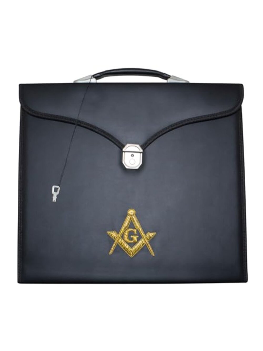 Masonic Master Mason Apron Case Leather Hand Embroidered Emblem
